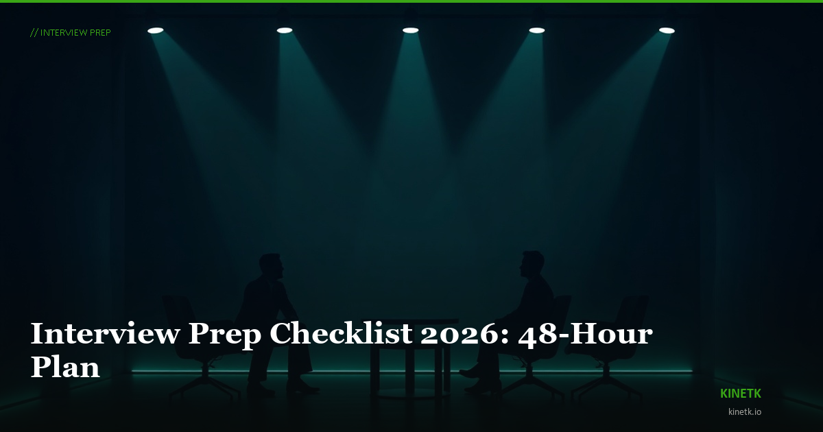 Interview Preparation Checklist for 2026 | KINETK