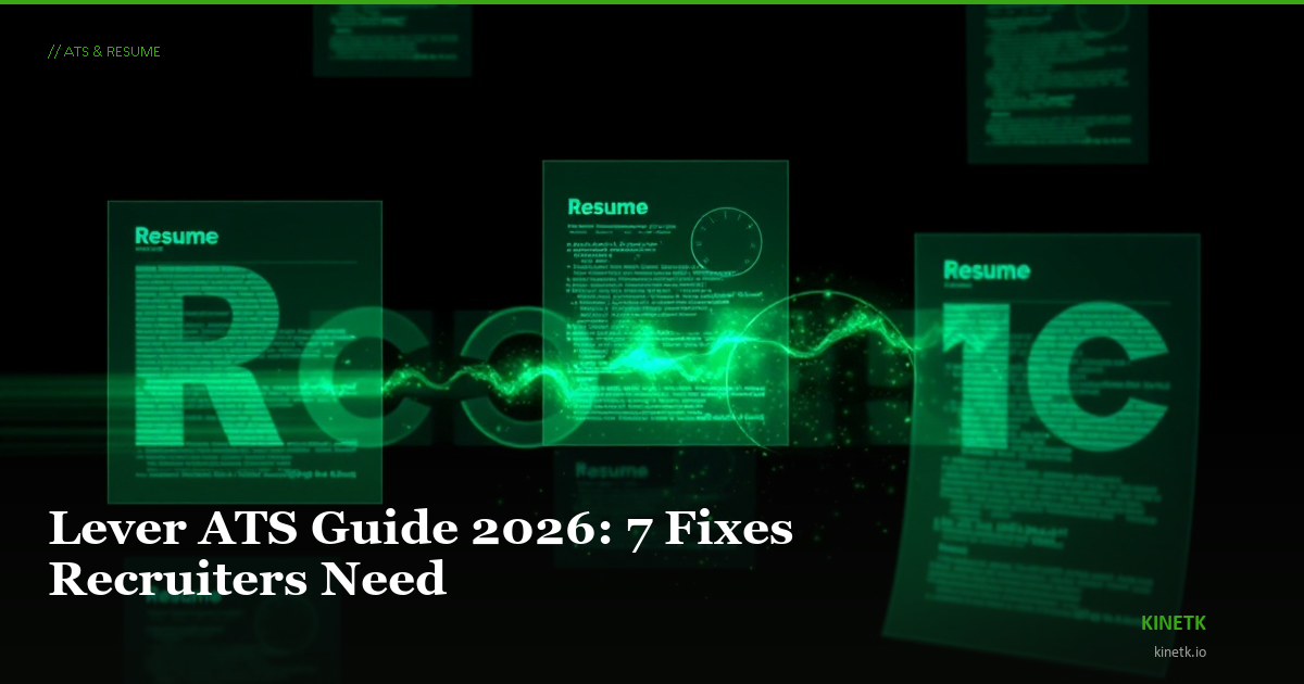 Lever ATS Guide 2026: 7 Fixes Recruiters Need | KINETK