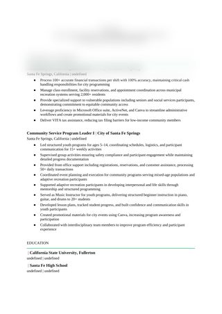 Mia after resume